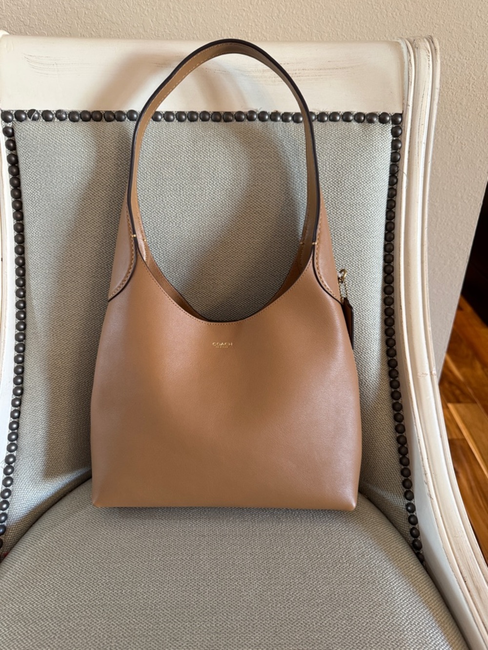 Coach Honey Brown Brooklyn Shoulder Bag 28 NWT - Picture 4 of 10